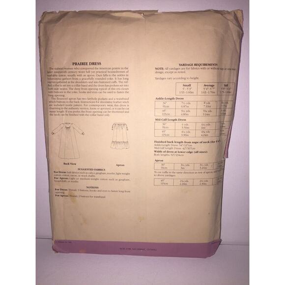 Vintage FOLKWEAR Prairie Dress pattern # 201 - Picture 2 of 2